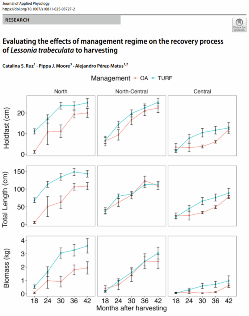 Evaluating the effects of management regime on the recovery process of Lessonia trabeculata to harvesting
